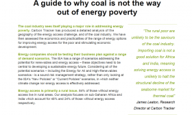 Energy Access: Why Coal is Not the Way Out of Energy Poverty - Summary Report